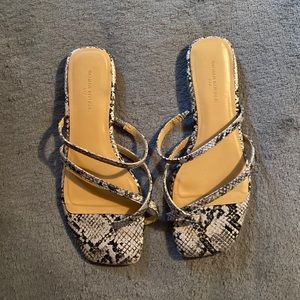Snake skin print sandals